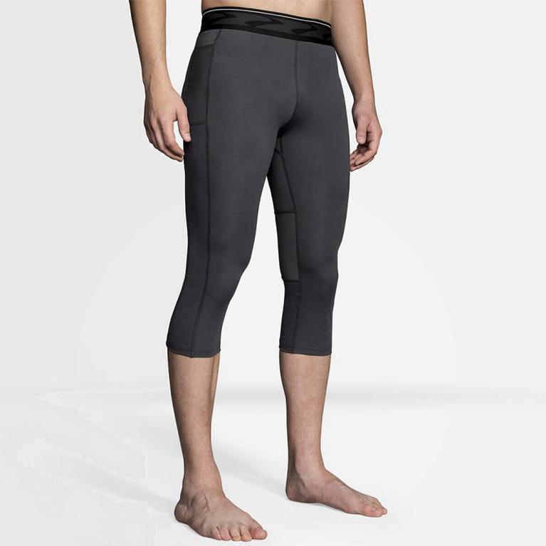 Brooks All-In 3/4 Running Leggings Herr 608941-LUN Grå